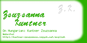 zsuzsanna kuntner business card